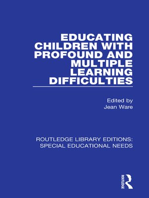 cover image of Educating Children with Profound and Multiple Learning Difficulties